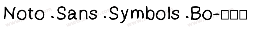Noto Sans Symbols Bo字体转换